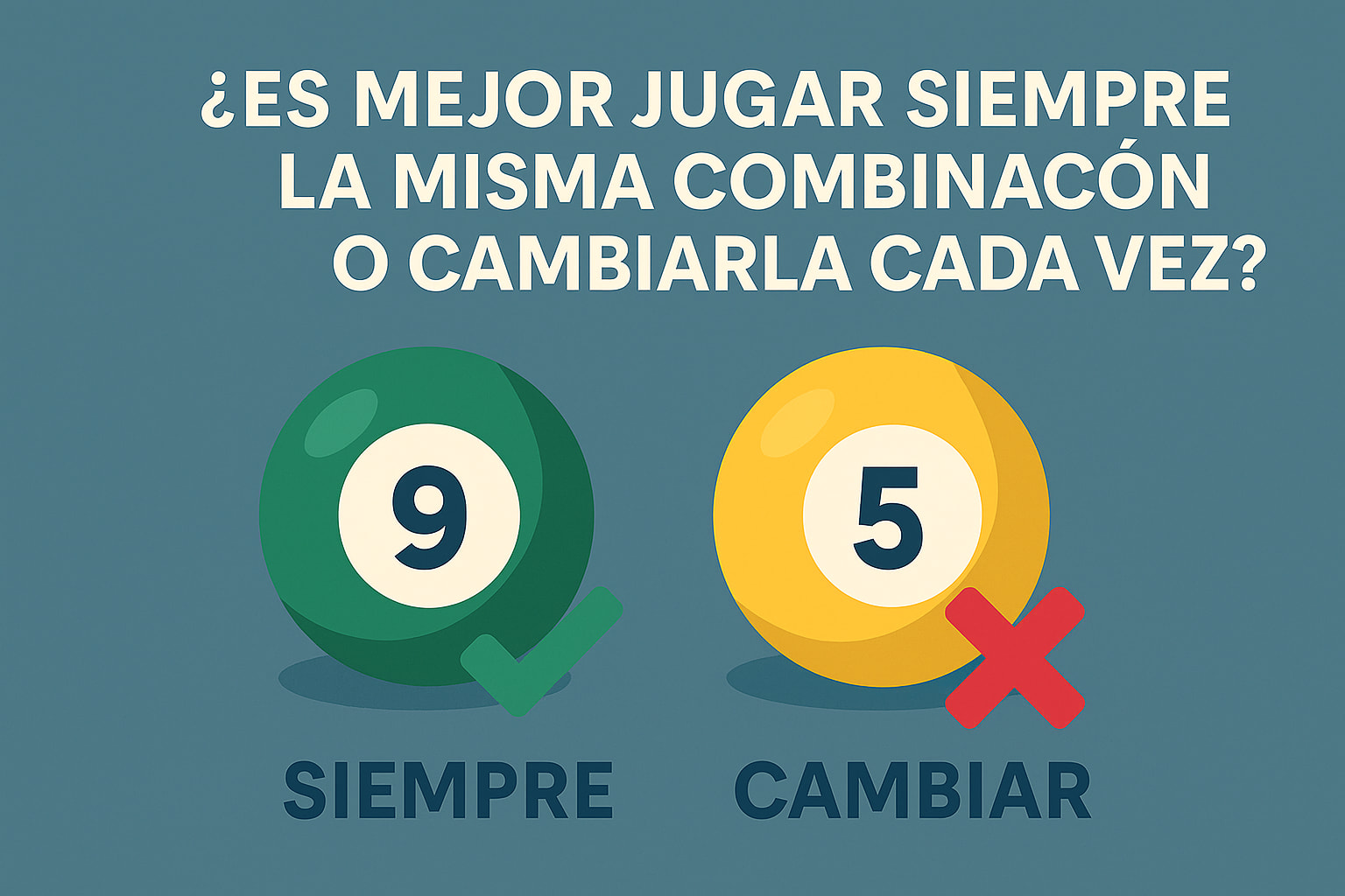 ¿Es mejor jugar siempre la misma combinación o cambiarla cada vez?